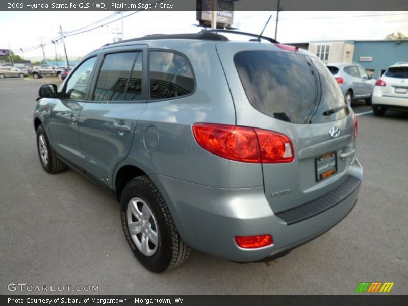 Platinum Sage / Gray 2009 Hyundai Santa Fe GLS 4WD