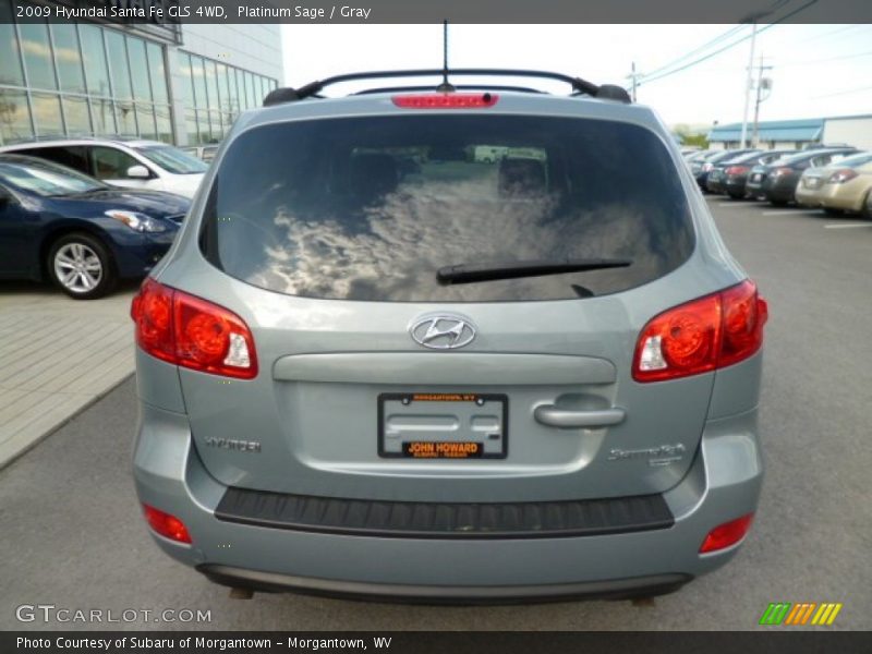 Platinum Sage / Gray 2009 Hyundai Santa Fe GLS 4WD