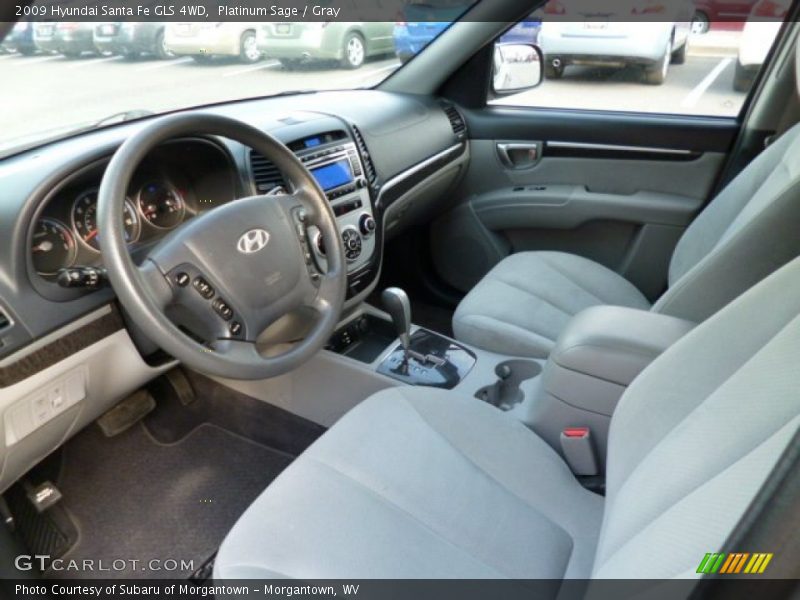 Platinum Sage / Gray 2009 Hyundai Santa Fe GLS 4WD