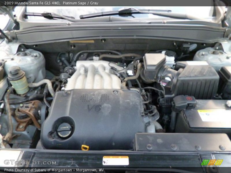 Platinum Sage / Gray 2009 Hyundai Santa Fe GLS 4WD