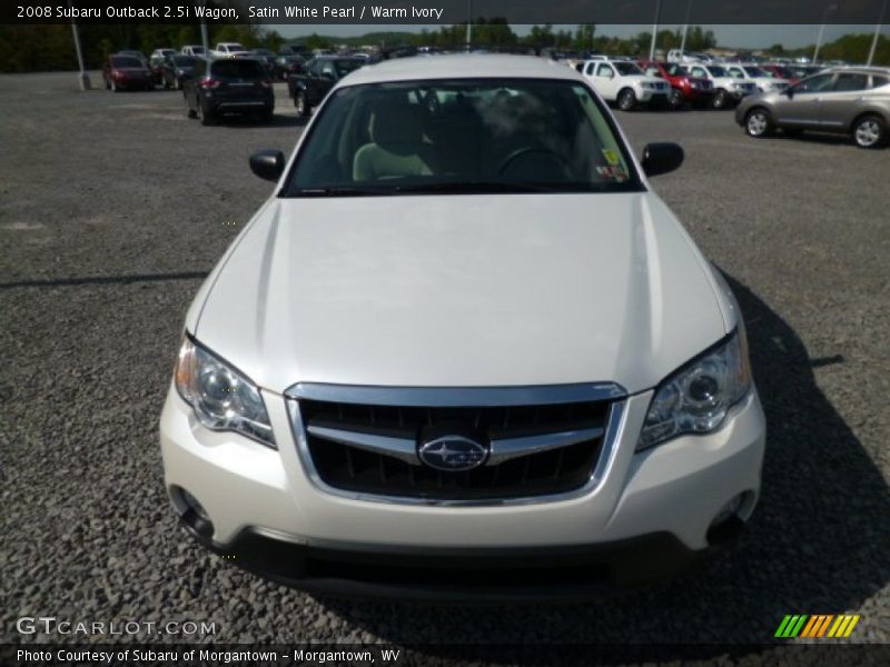 Satin White Pearl / Warm Ivory 2008 Subaru Outback 2.5i Wagon