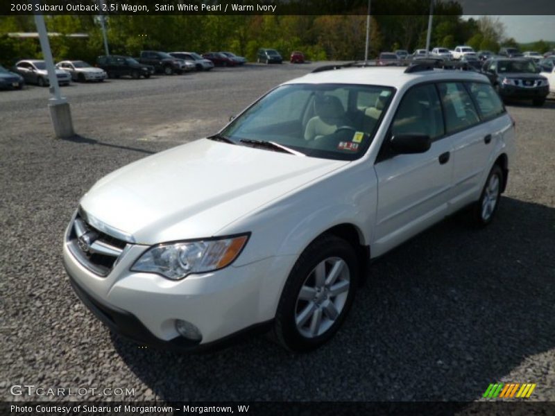 Satin White Pearl / Warm Ivory 2008 Subaru Outback 2.5i Wagon