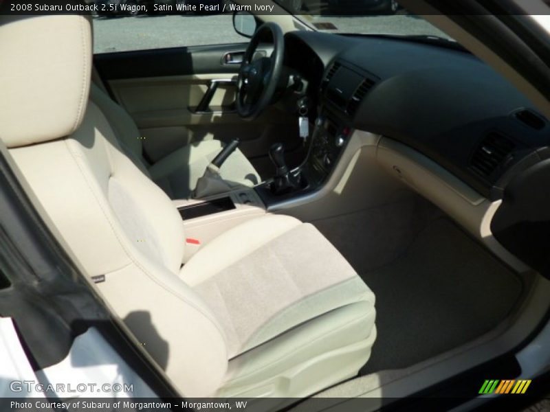 Satin White Pearl / Warm Ivory 2008 Subaru Outback 2.5i Wagon