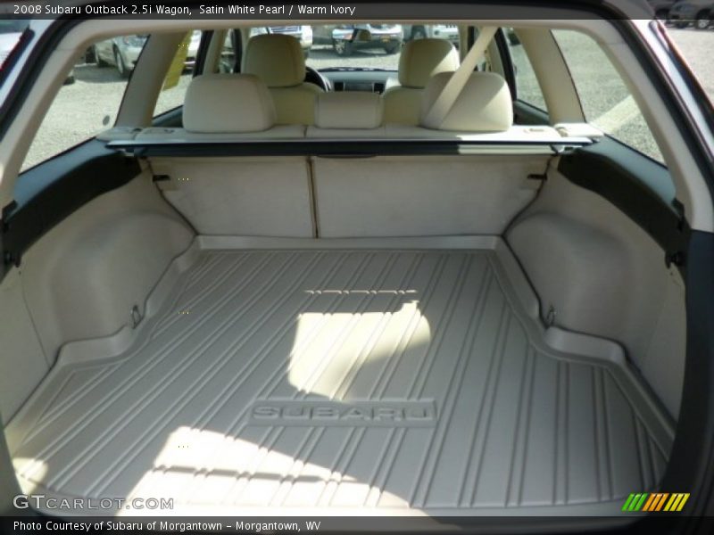 Satin White Pearl / Warm Ivory 2008 Subaru Outback 2.5i Wagon