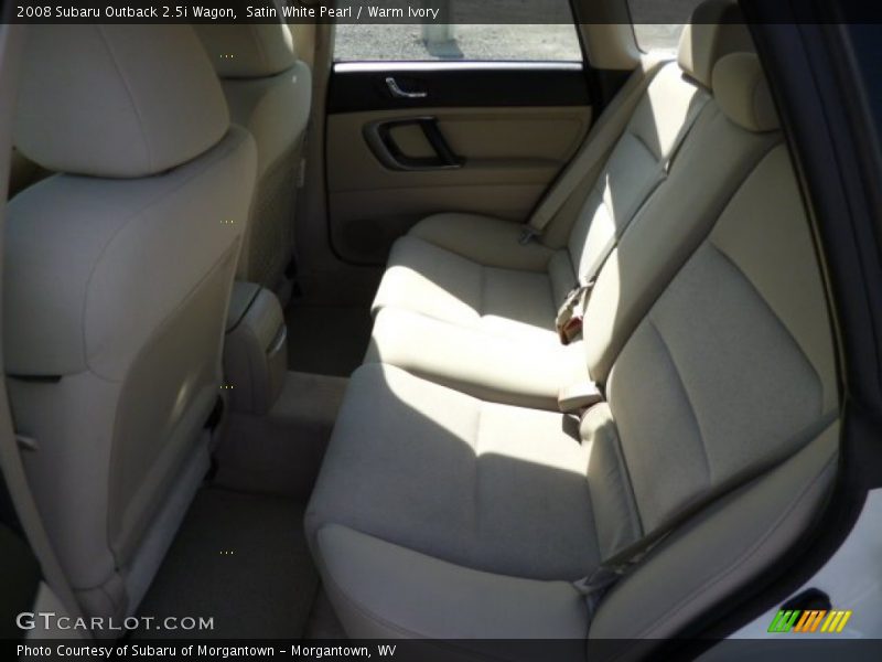 Satin White Pearl / Warm Ivory 2008 Subaru Outback 2.5i Wagon