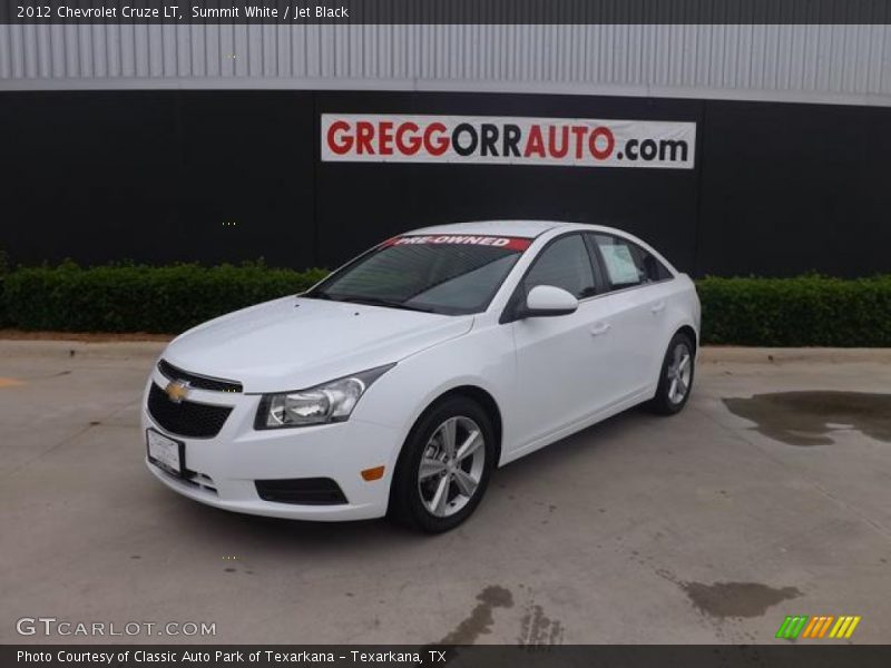 Summit White / Jet Black 2012 Chevrolet Cruze LT
