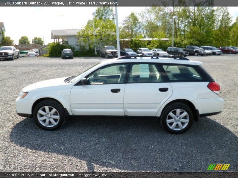 Satin White Pearl / Warm Ivory 2008 Subaru Outback 2.5i Wagon