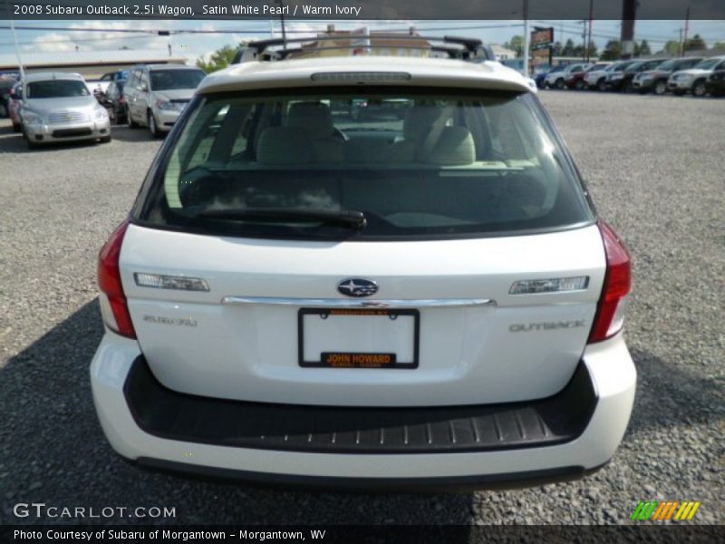 Satin White Pearl / Warm Ivory 2008 Subaru Outback 2.5i Wagon