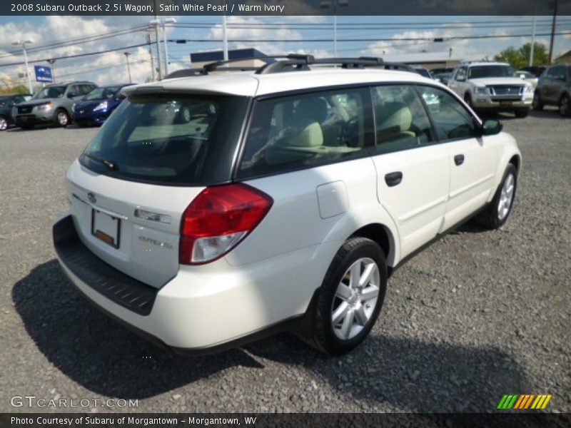 Satin White Pearl / Warm Ivory 2008 Subaru Outback 2.5i Wagon