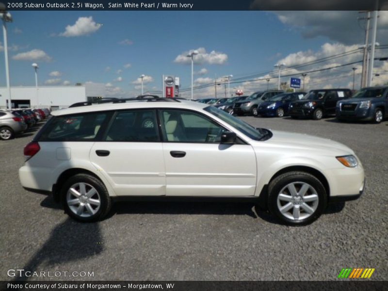 Satin White Pearl / Warm Ivory 2008 Subaru Outback 2.5i Wagon