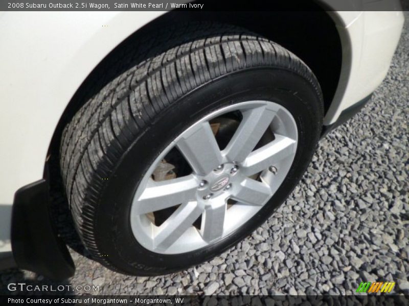 Satin White Pearl / Warm Ivory 2008 Subaru Outback 2.5i Wagon