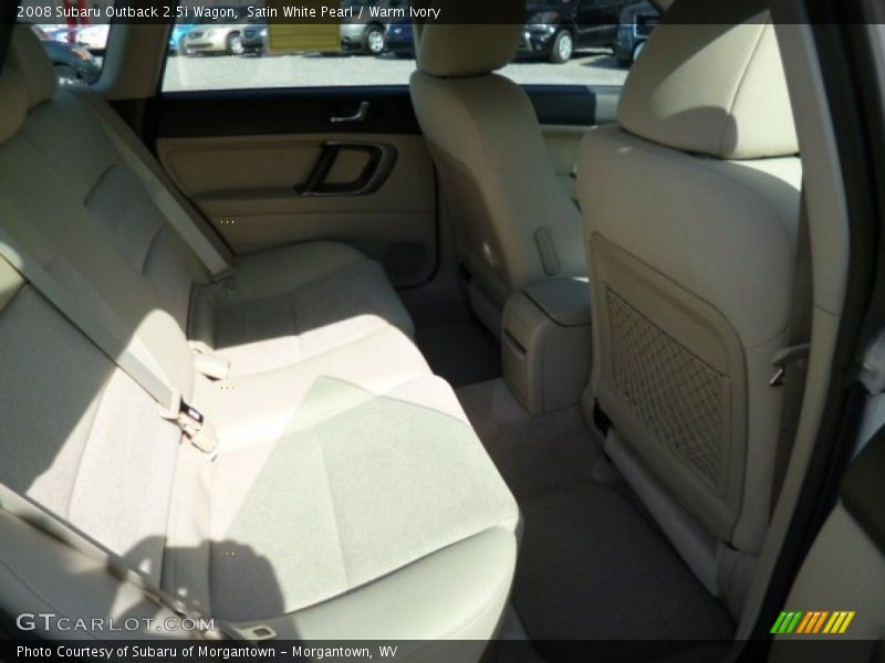 Satin White Pearl / Warm Ivory 2008 Subaru Outback 2.5i Wagon