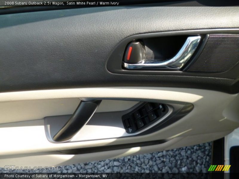 Satin White Pearl / Warm Ivory 2008 Subaru Outback 2.5i Wagon