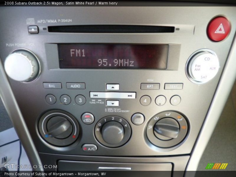 Satin White Pearl / Warm Ivory 2008 Subaru Outback 2.5i Wagon