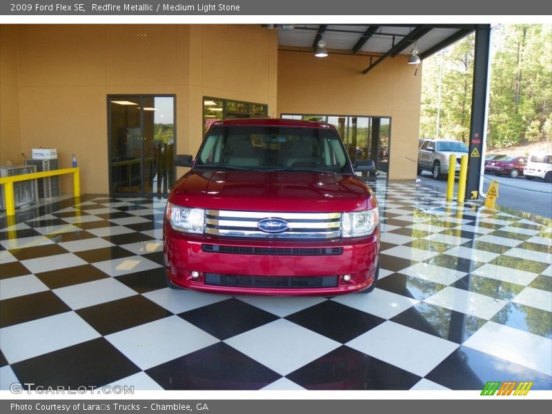 Redfire Metallic / Medium Light Stone 2009 Ford Flex SE