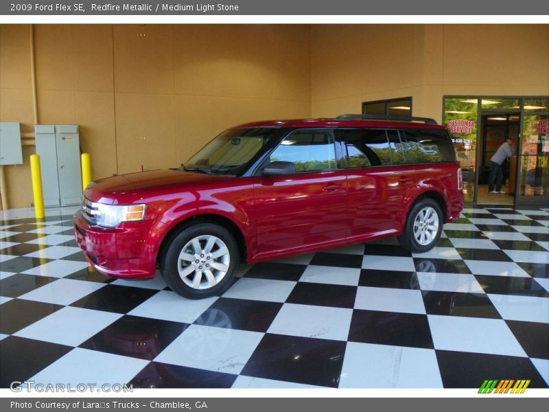 Redfire Metallic / Medium Light Stone 2009 Ford Flex SE