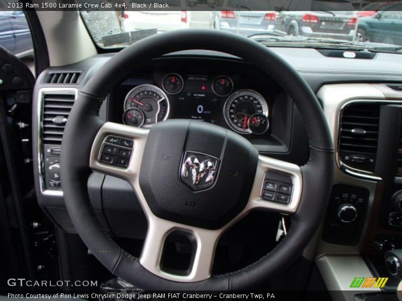 Black / Black 2013 Ram 1500 Laramie Crew Cab 4x4