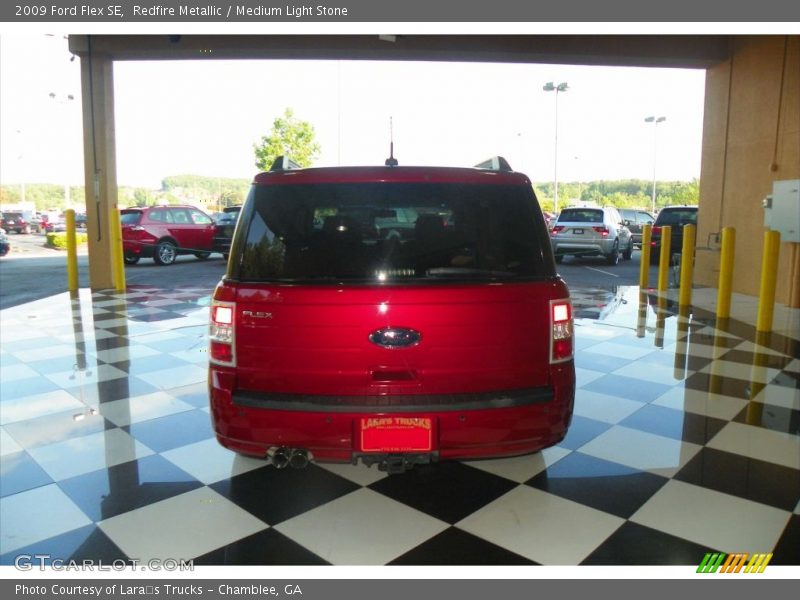 Redfire Metallic / Medium Light Stone 2009 Ford Flex SE