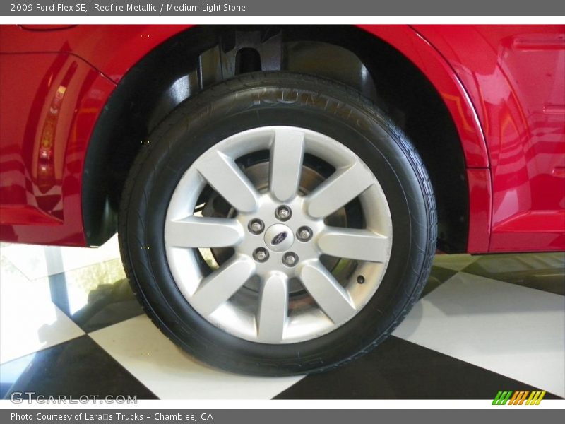 Redfire Metallic / Medium Light Stone 2009 Ford Flex SE
