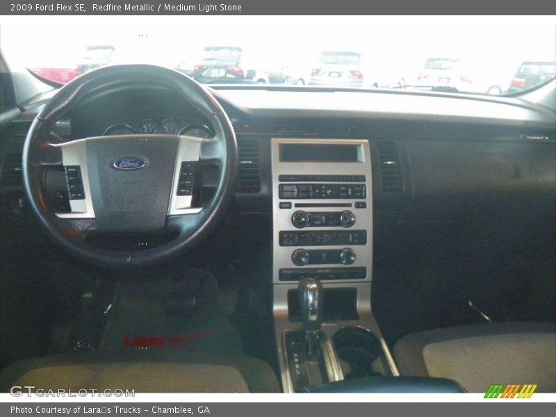 Redfire Metallic / Medium Light Stone 2009 Ford Flex SE