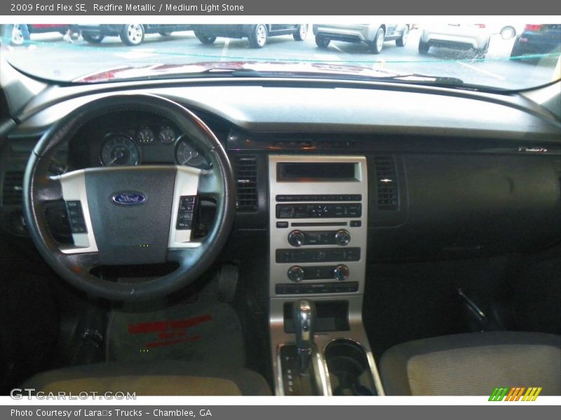 Redfire Metallic / Medium Light Stone 2009 Ford Flex SE