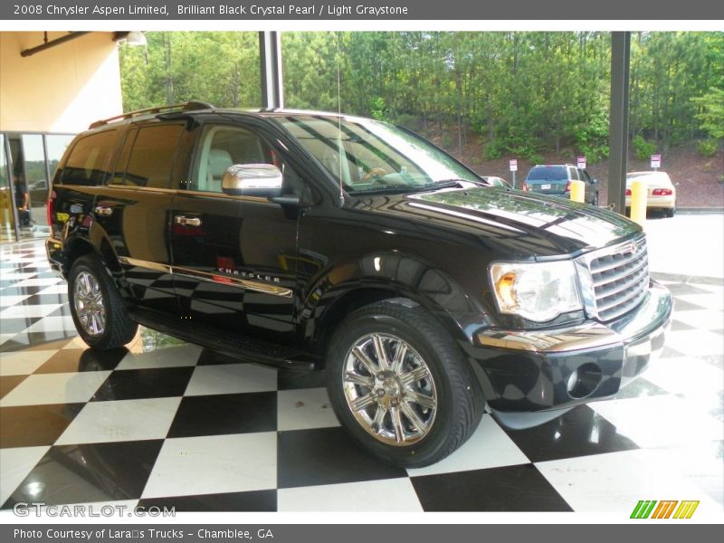 Brilliant Black Crystal Pearl / Light Graystone 2008 Chrysler Aspen Limited