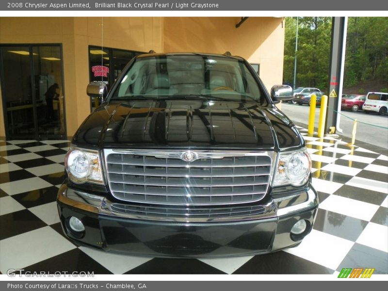 Brilliant Black Crystal Pearl / Light Graystone 2008 Chrysler Aspen Limited