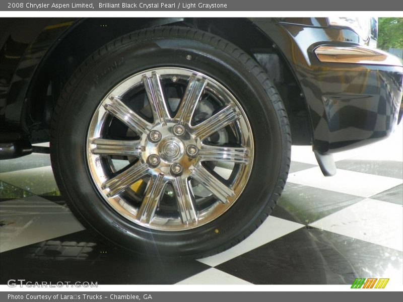 Brilliant Black Crystal Pearl / Light Graystone 2008 Chrysler Aspen Limited