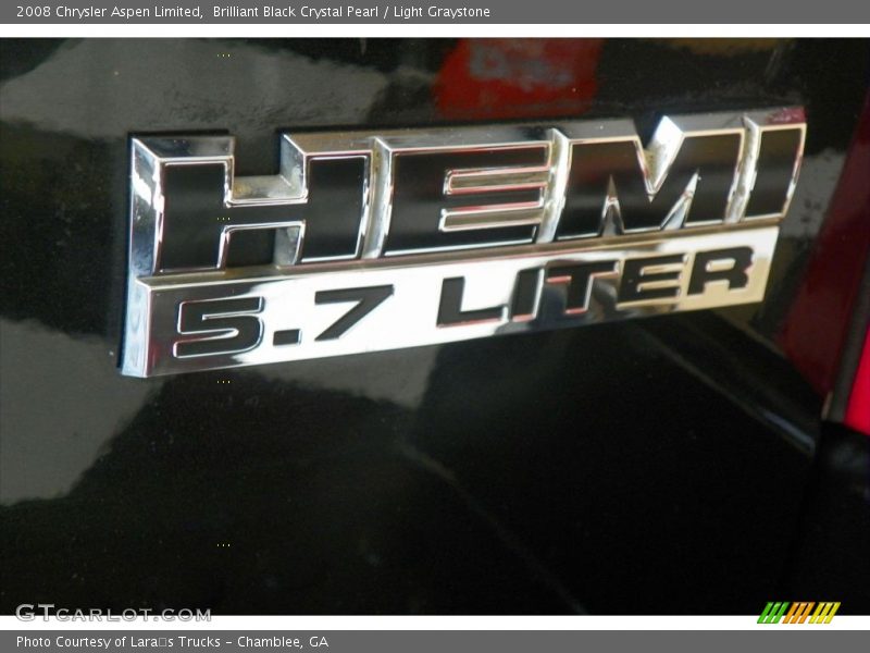 Brilliant Black Crystal Pearl / Light Graystone 2008 Chrysler Aspen Limited