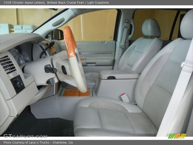 Brilliant Black Crystal Pearl / Light Graystone 2008 Chrysler Aspen Limited