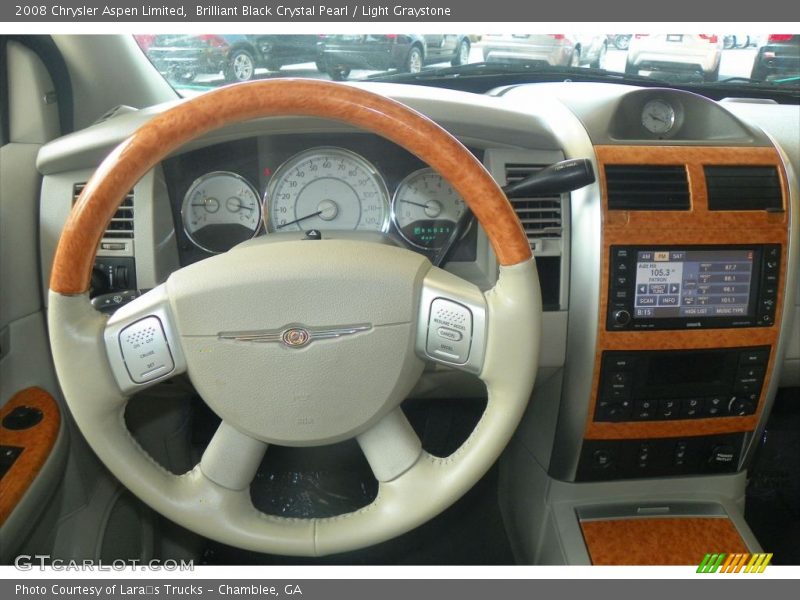 Brilliant Black Crystal Pearl / Light Graystone 2008 Chrysler Aspen Limited