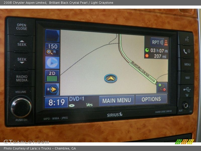 Brilliant Black Crystal Pearl / Light Graystone 2008 Chrysler Aspen Limited