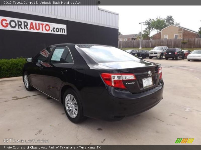Attitude Black Metallic / Ash 2012 Toyota Camry LE