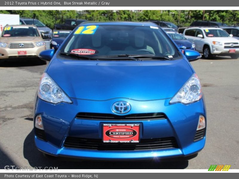 Blue Streak Metallic / Gray 2012 Toyota Prius c Hybrid One