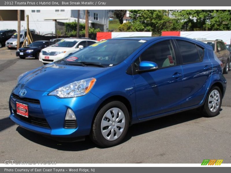 Blue Streak Metallic / Gray 2012 Toyota Prius c Hybrid One