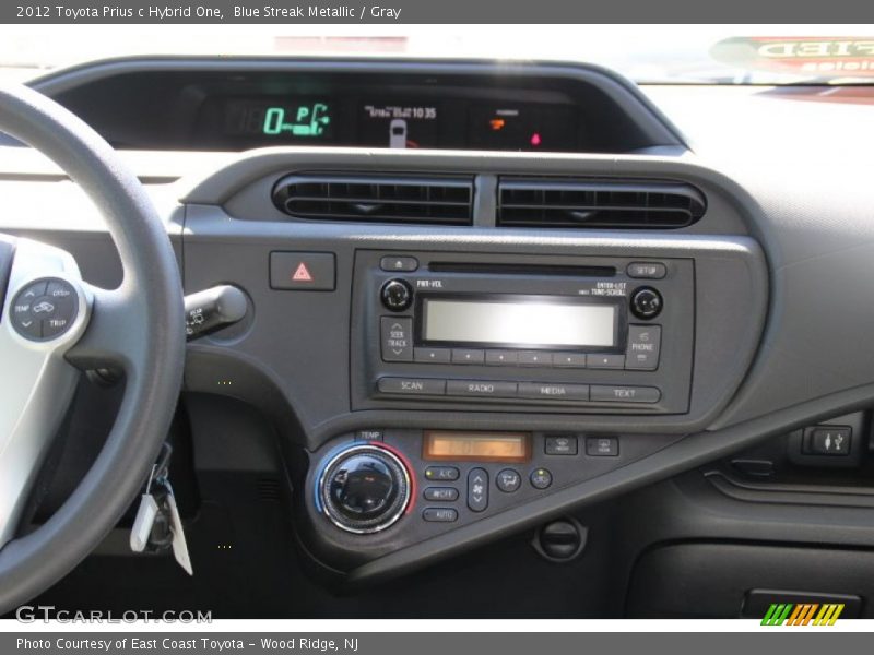 Controls of 2012 Prius c Hybrid One