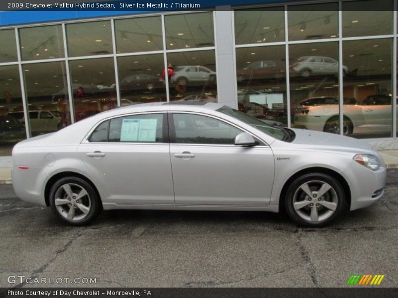 Silver Ice Metallic / Titanium 2009 Chevrolet Malibu Hybrid Sedan
