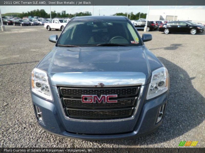 Steel Blue Metallic / Jet Black 2011 GMC Terrain SLE AWD