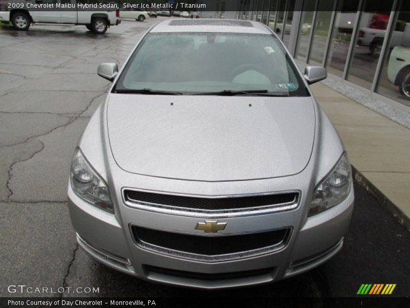 Silver Ice Metallic / Titanium 2009 Chevrolet Malibu Hybrid Sedan