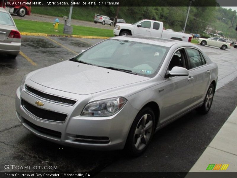 Silver Ice Metallic / Titanium 2009 Chevrolet Malibu Hybrid Sedan