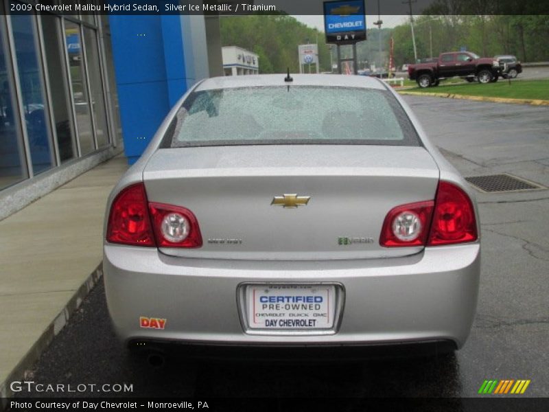 Silver Ice Metallic / Titanium 2009 Chevrolet Malibu Hybrid Sedan