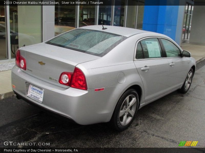 Silver Ice Metallic / Titanium 2009 Chevrolet Malibu Hybrid Sedan