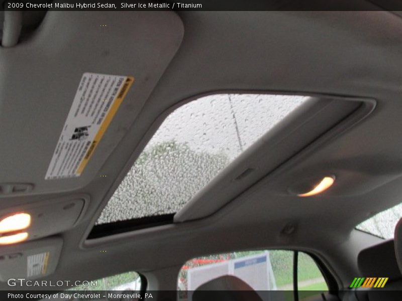 Silver Ice Metallic / Titanium 2009 Chevrolet Malibu Hybrid Sedan