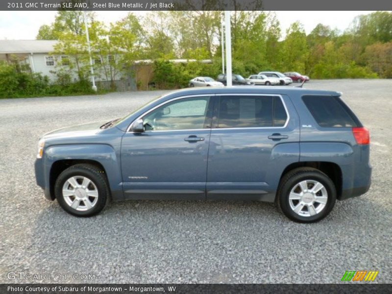 Steel Blue Metallic / Jet Black 2011 GMC Terrain SLE AWD