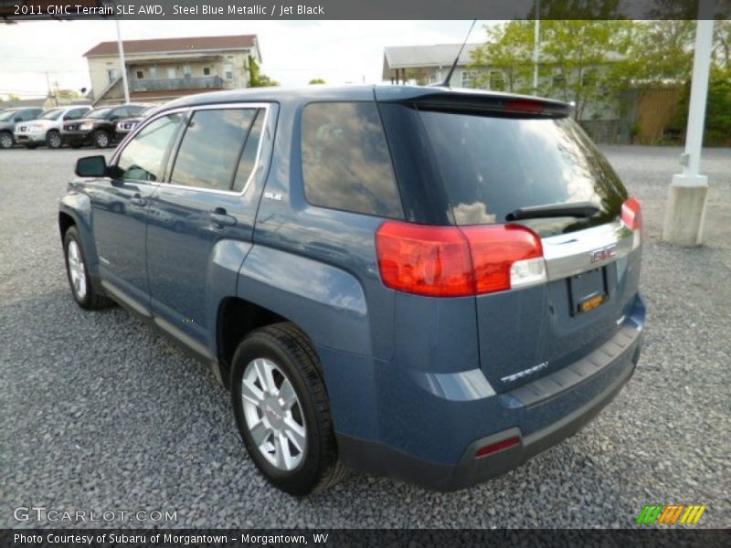 Steel Blue Metallic / Jet Black 2011 GMC Terrain SLE AWD