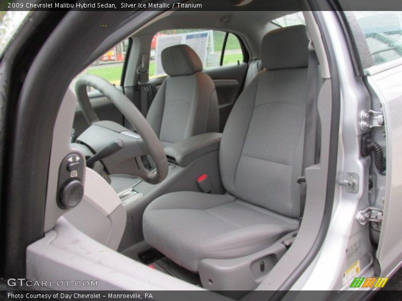 Silver Ice Metallic / Titanium 2009 Chevrolet Malibu Hybrid Sedan