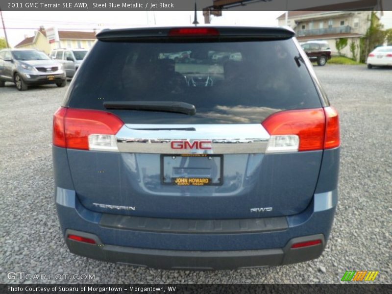 Steel Blue Metallic / Jet Black 2011 GMC Terrain SLE AWD