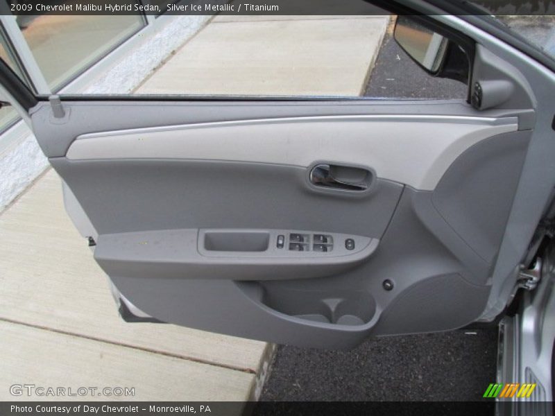 Silver Ice Metallic / Titanium 2009 Chevrolet Malibu Hybrid Sedan
