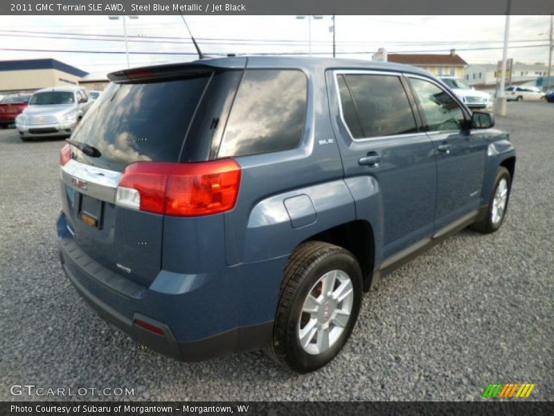 Steel Blue Metallic / Jet Black 2011 GMC Terrain SLE AWD