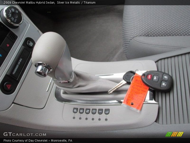 Silver Ice Metallic / Titanium 2009 Chevrolet Malibu Hybrid Sedan